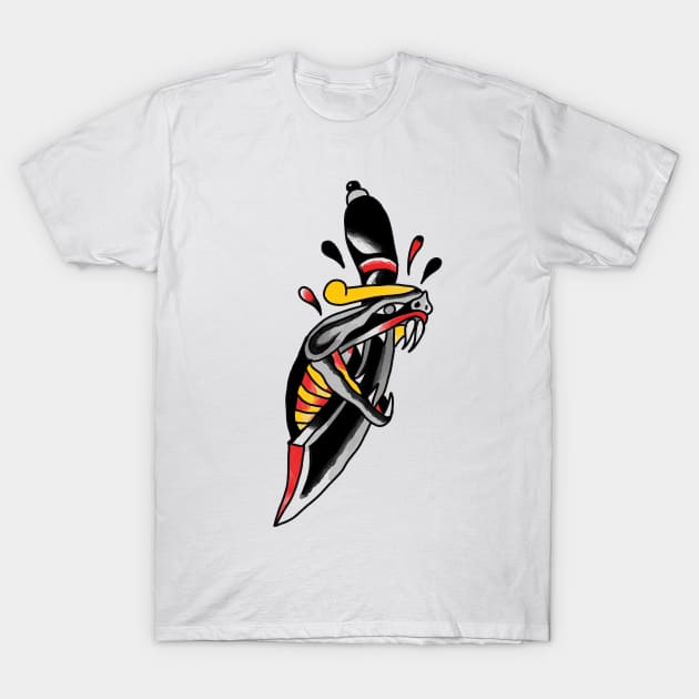 Snake Tattoo T-Shirt by pirsicivan